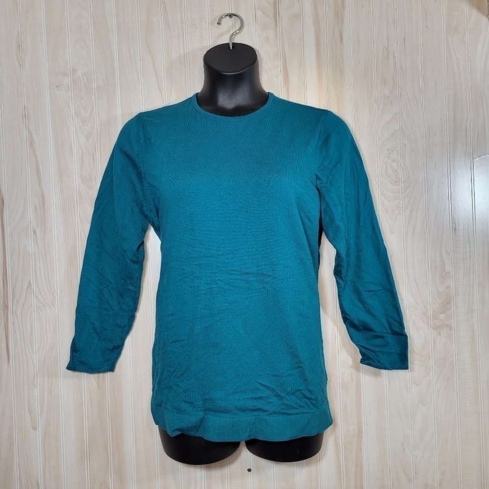 J. Jill Blue Cotton-Blend Sweater Sz 2X